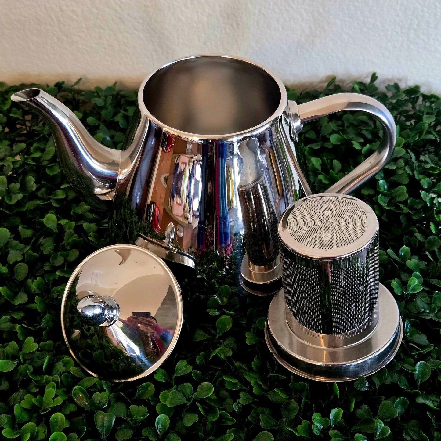 Sanqia Home 1.2L Stainless Steel Teapot with Infuser – New in Box