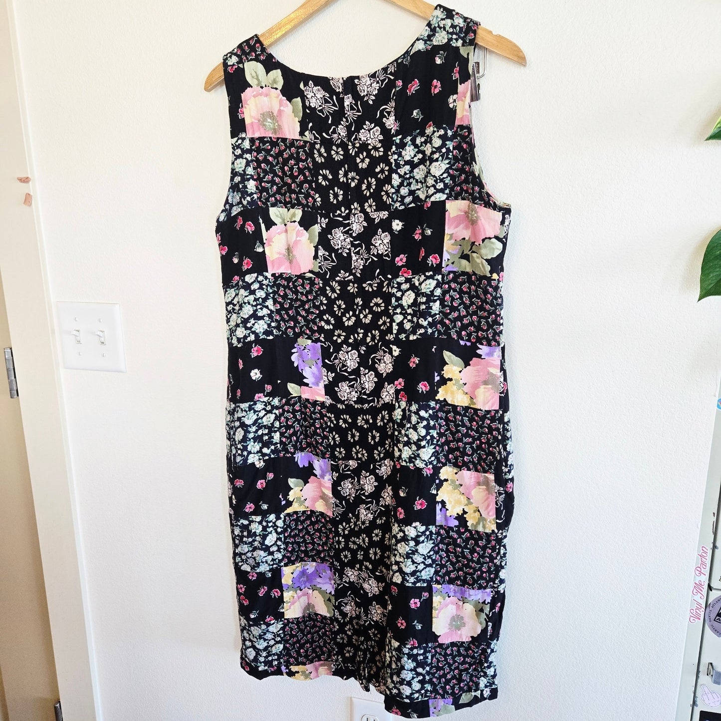 Size L – LANZ Originals 90s Quilted Floral Sleeveless Shift Dress