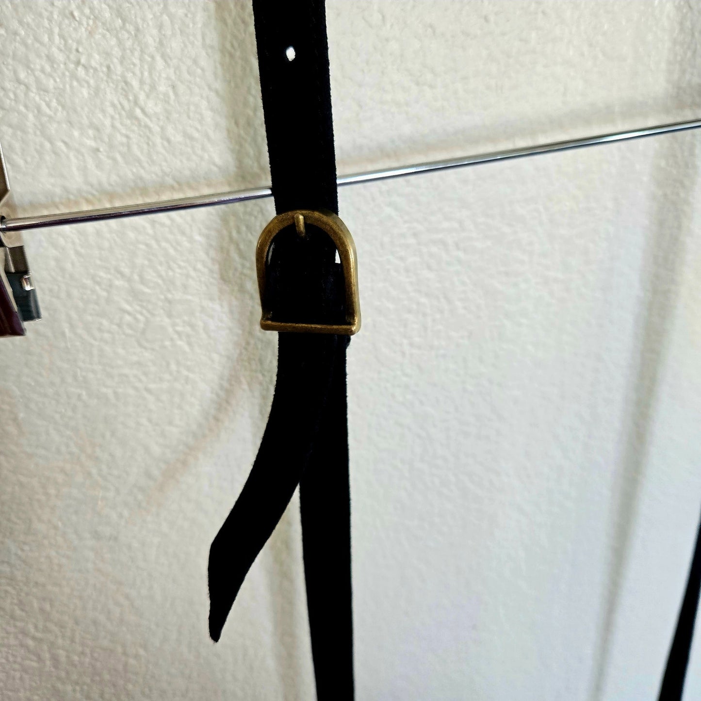 Vintage EL VAQUERO ITALY Leather and Suede hand painted crossbody or belt bag