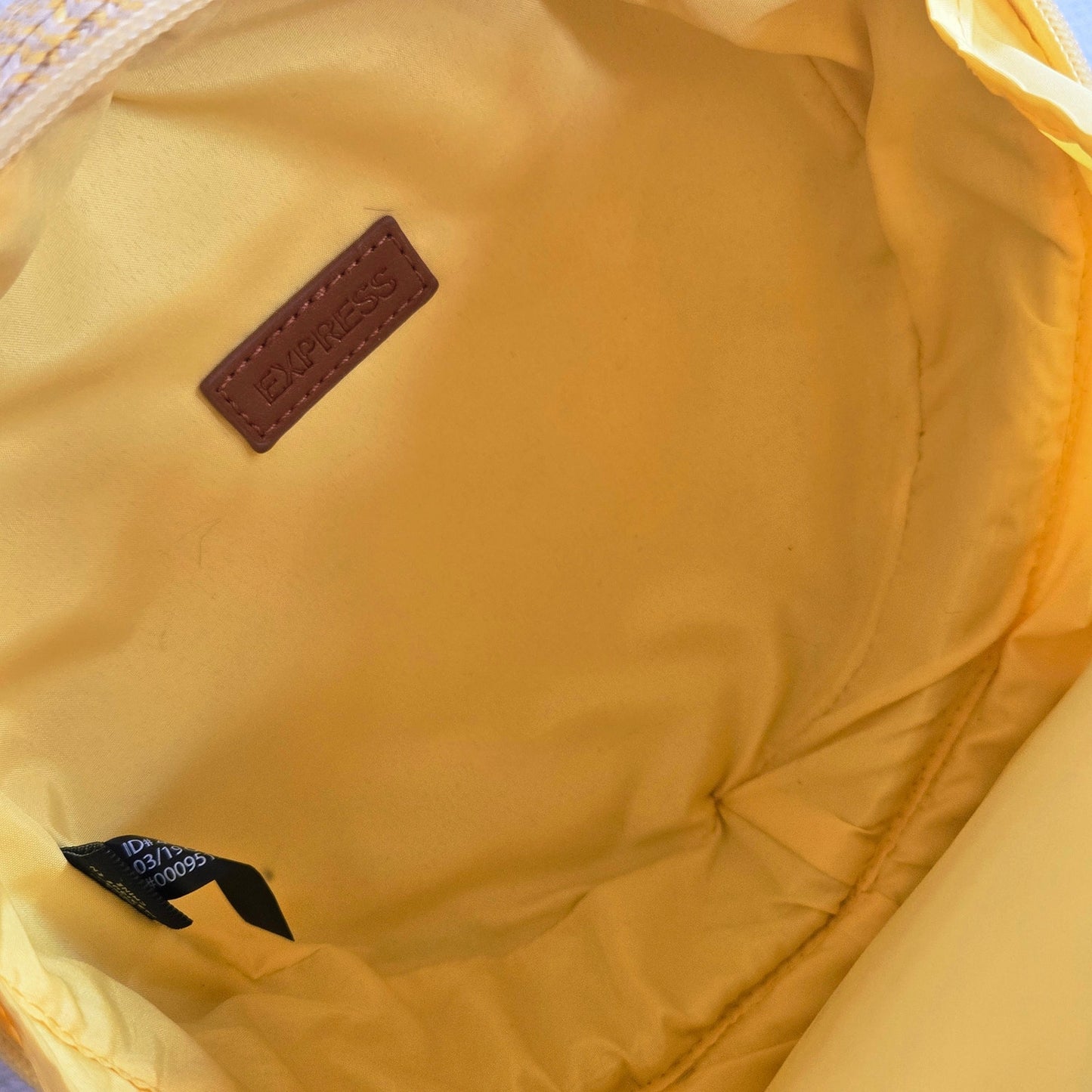 One Size – Express Yellow Woven Circular Mini Bag (2019)