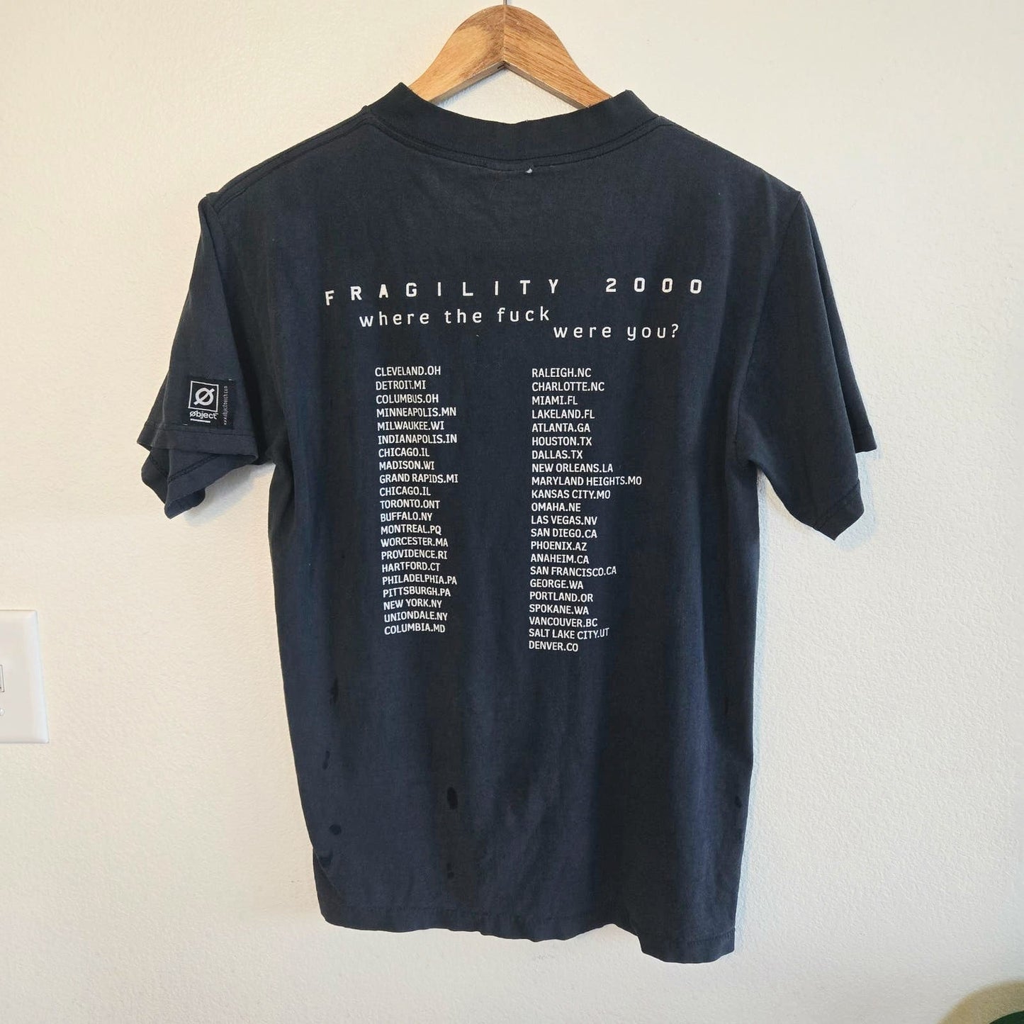 VINTAGE NIN NINE INCH NAILS THE FRAGILE 2000 TOUR T-SHIRT