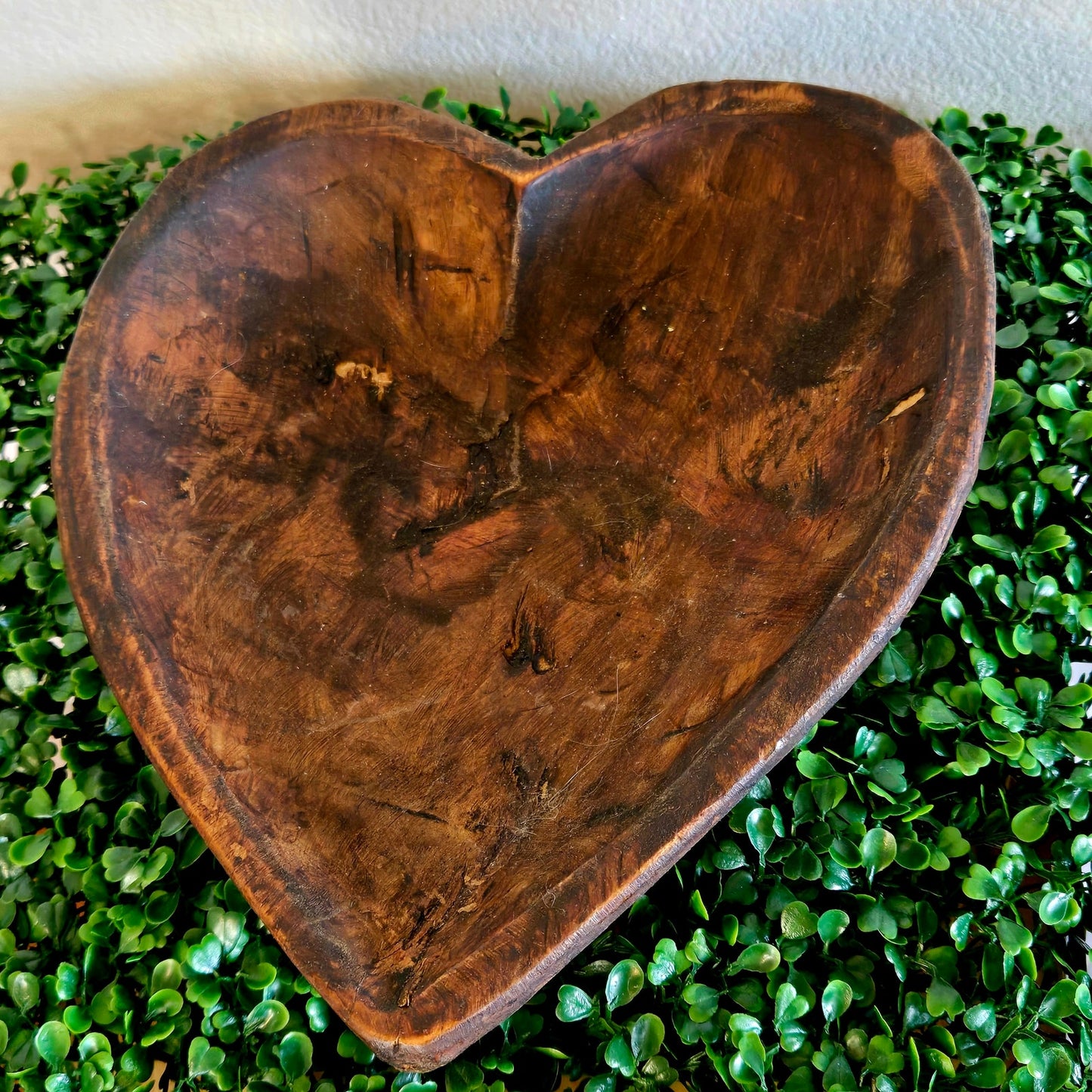 Hand Carved Wooden Heart Bowl