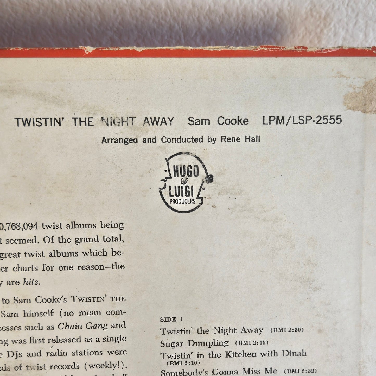 Sam Cooke – Twistin’ the Night Away (Living Stereo, RCA Victor LSP-2555)