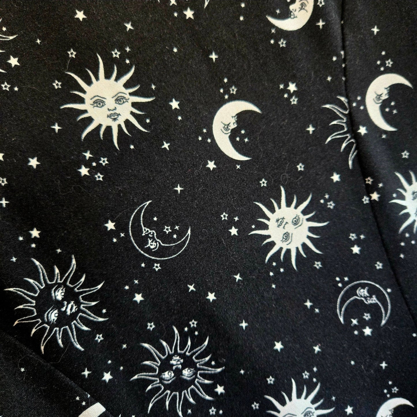 Size XS – Sun Moon Star Empire Waist Mini Dress