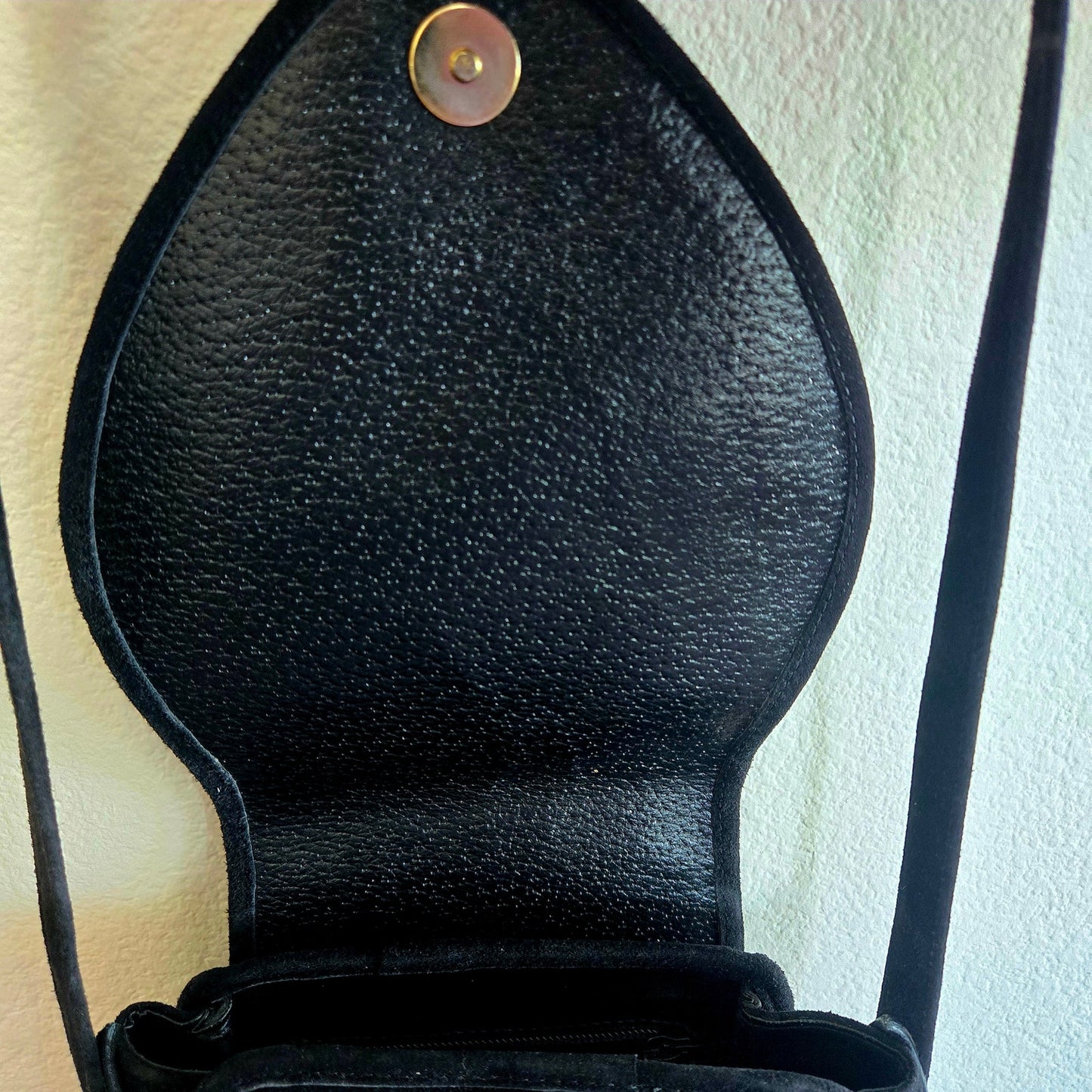 Vintage EL VAQUERO ITALY Leather and Suede hand painted crossbody or belt bag