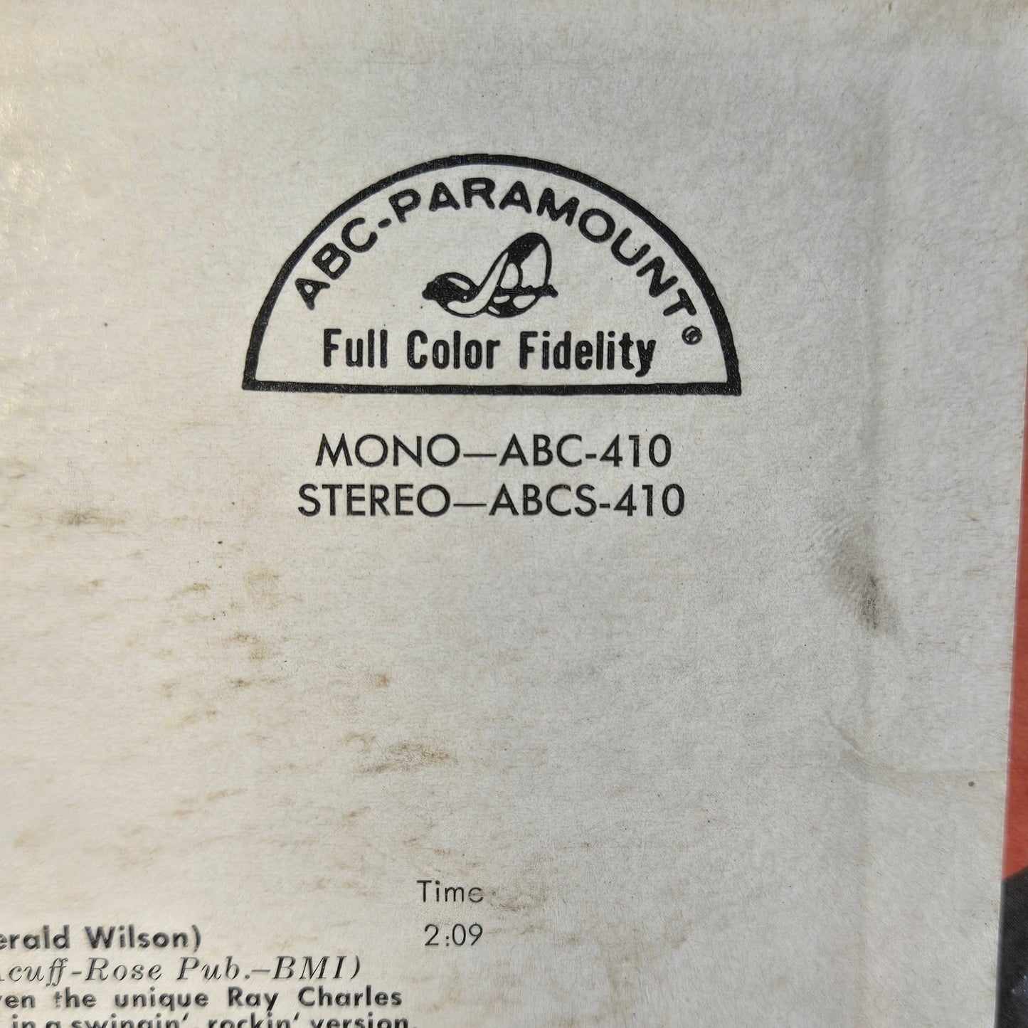 Ray Charles – Modern Sounds in Country and Western Music (Stereo, ABC-Paramount ABCS-410)