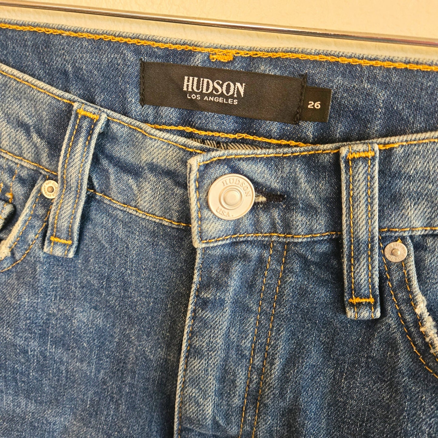 NWT HUDSON HANA MINI BIKER SHORTS HIGH RISE ZIPPER FLY