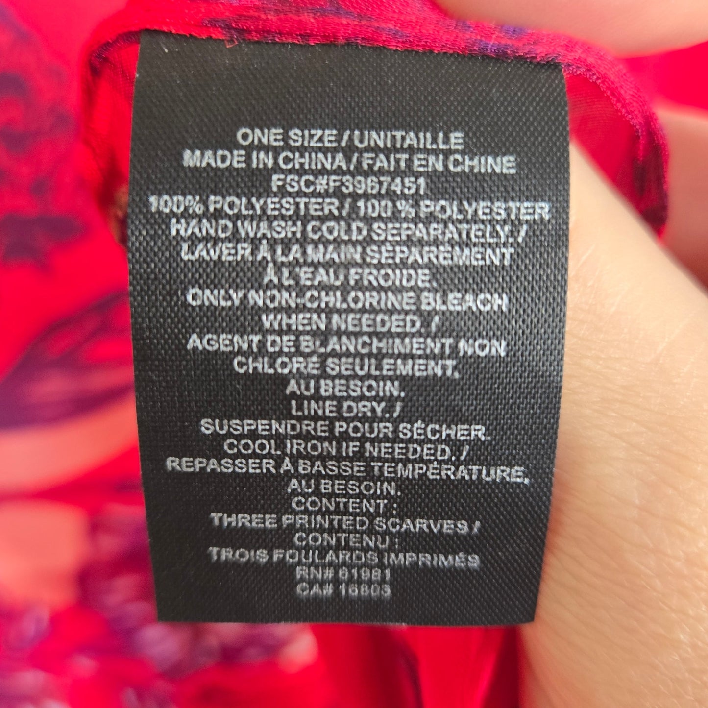 Butterfly Garden Red Floral Scarf – Sheer Lightweight Long Wrap 17x72”