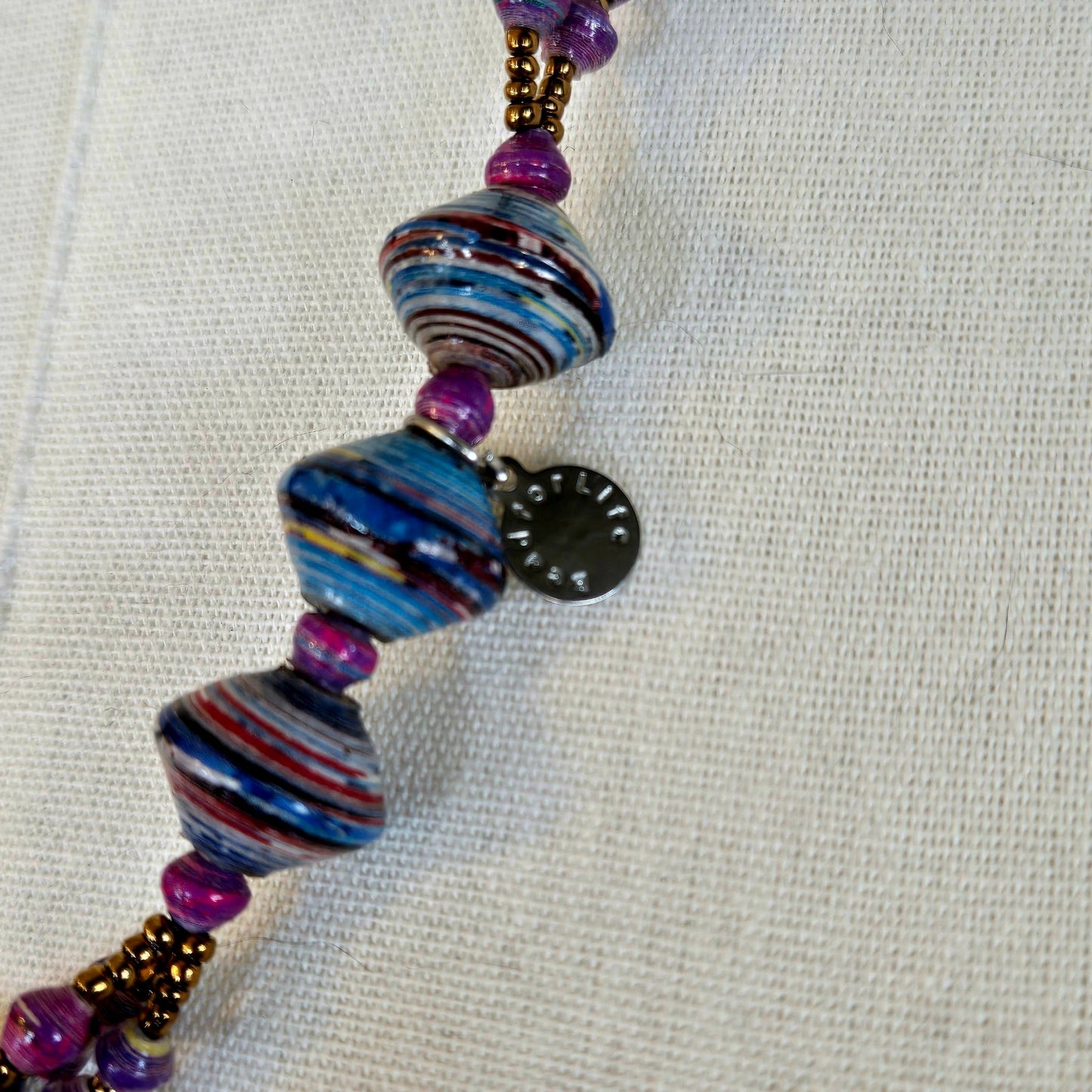Beads for Life paper bead necklace crafted in Uganda