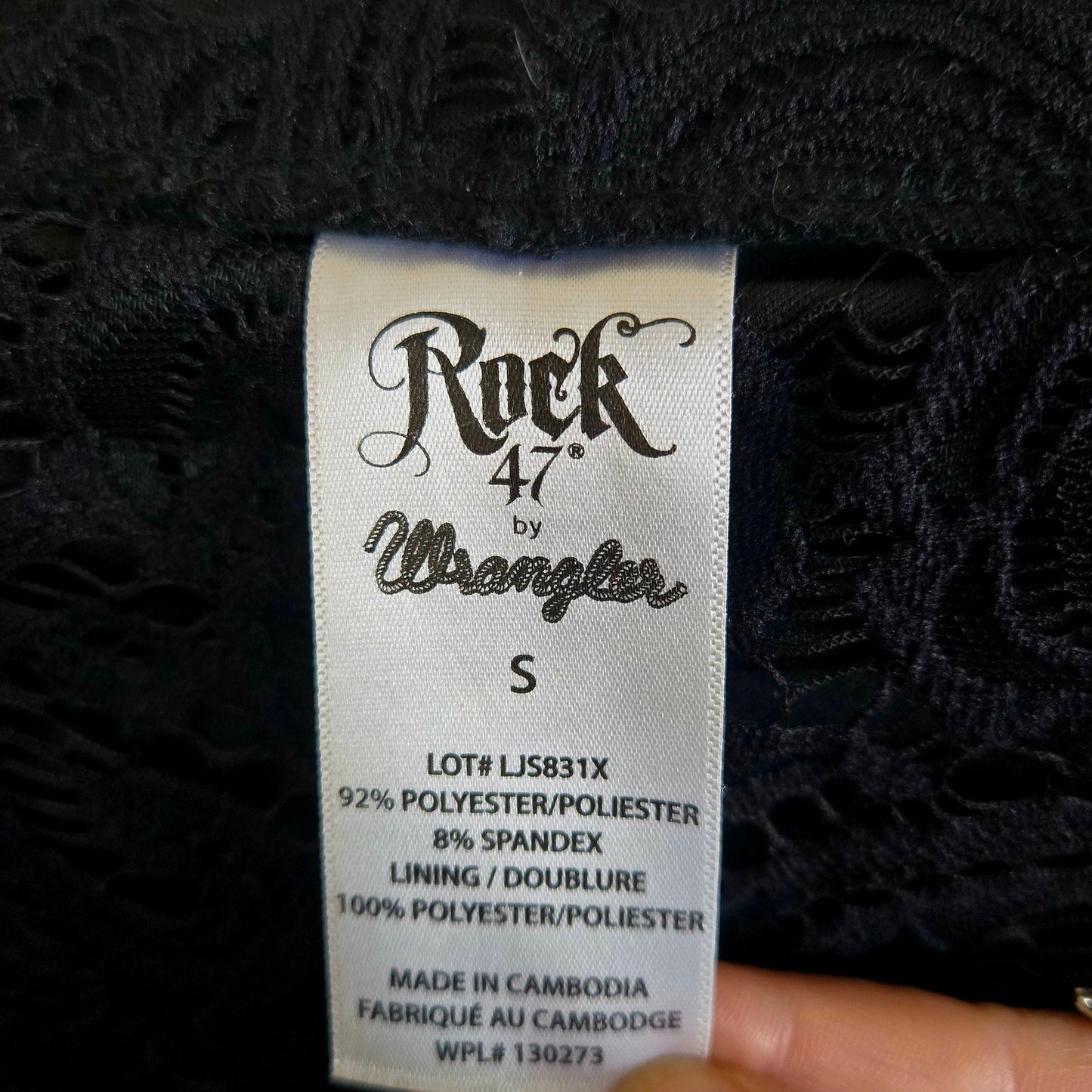 Wrangler Lace and Fringe Country Bohemian whimsygoth knee length skirt