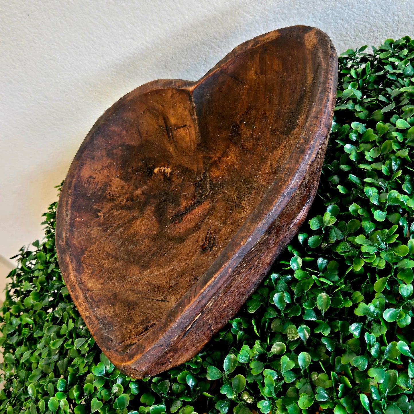 Hand Carved Wooden Heart Bowl