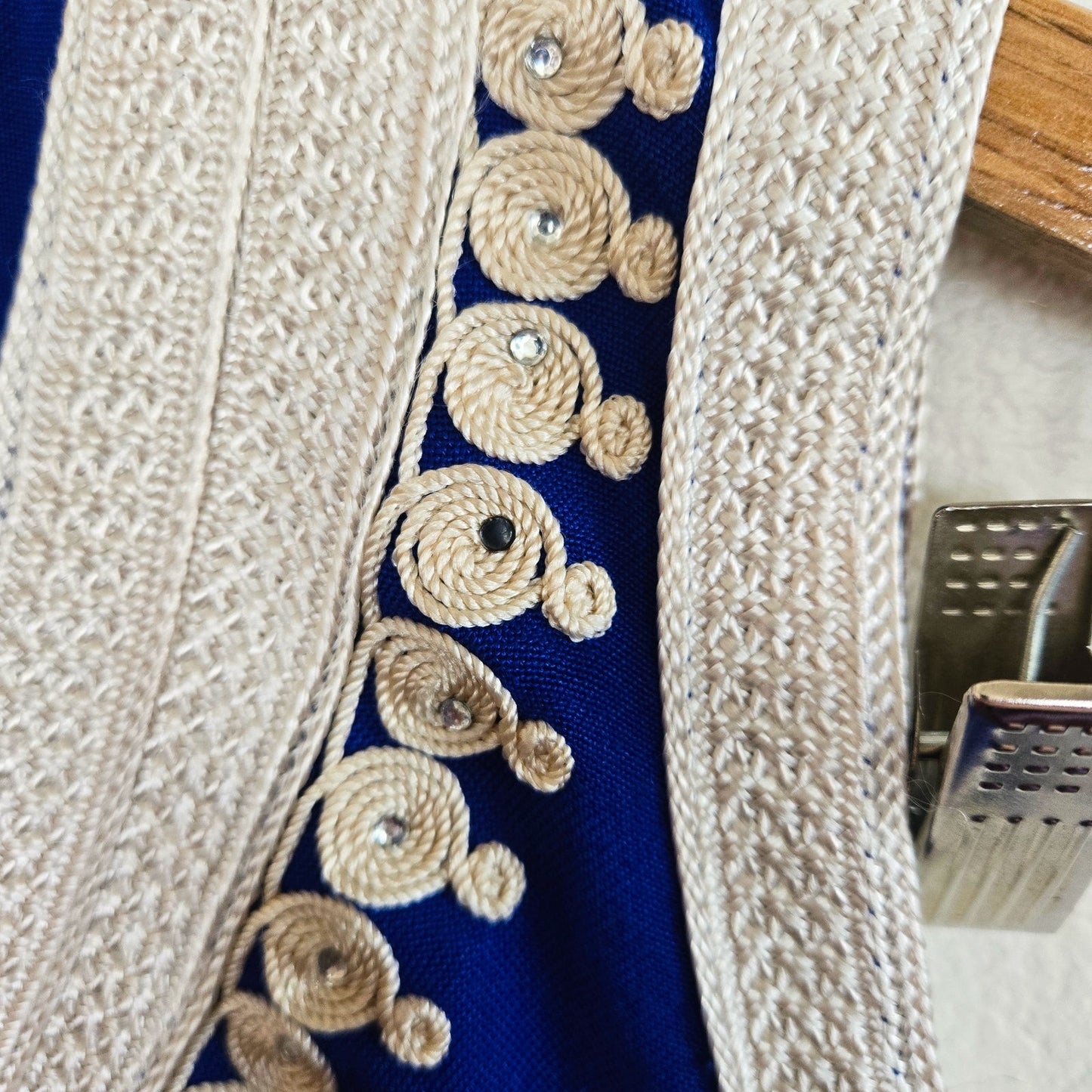 VINTAGE DOWN FACING HAMSA DRESS BOHO CEREMONIAL