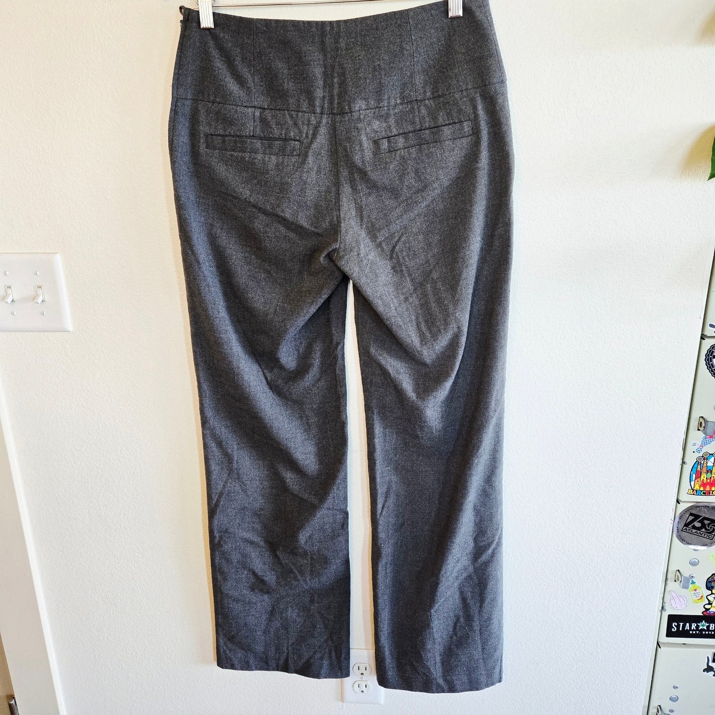 Size 8 – H&M Gray High-Waisted Sailor Wide-Leg Slacks