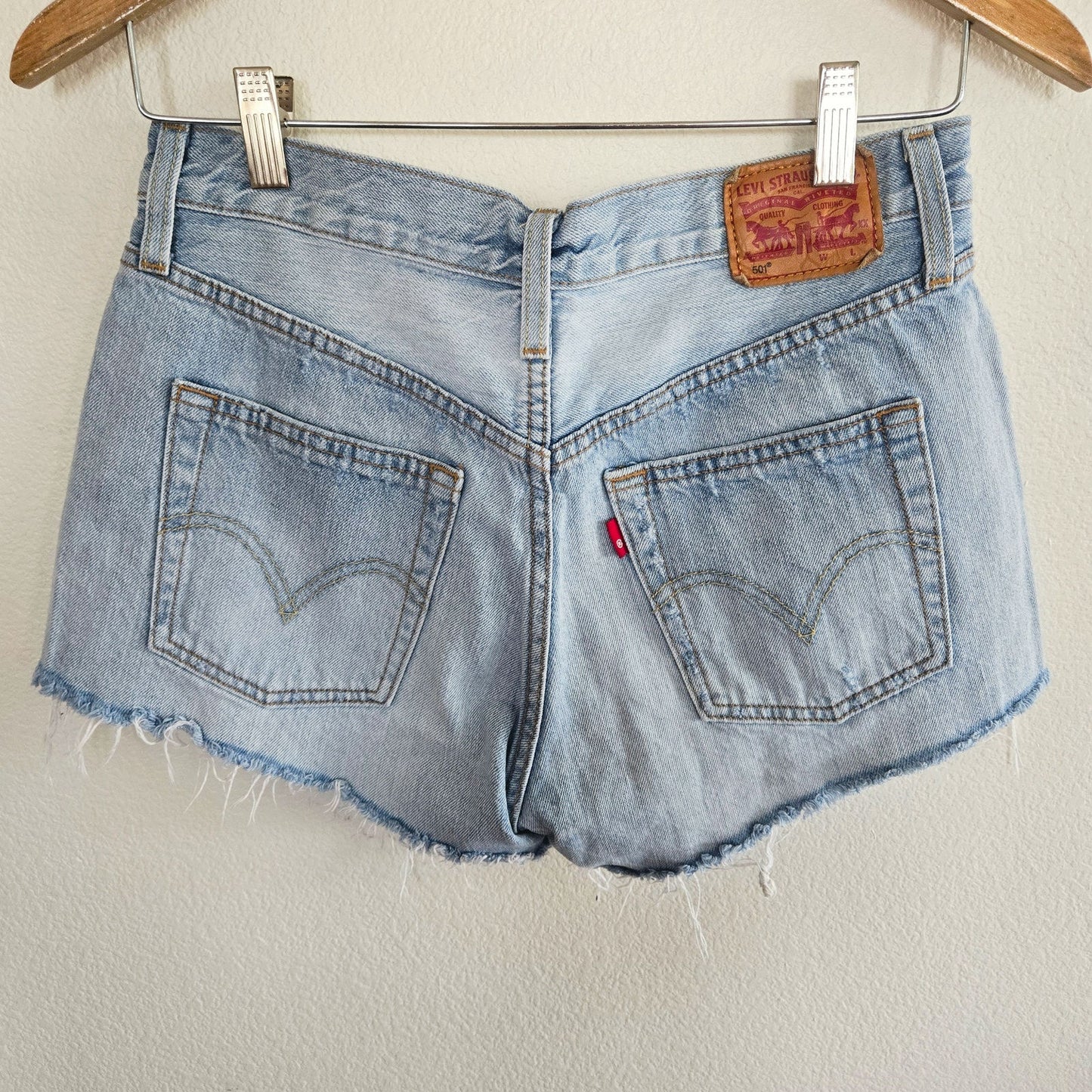 LEVI'S 501 DENIM CUT OFF SHORTS LIGHT WASH LEVI STRAUSS