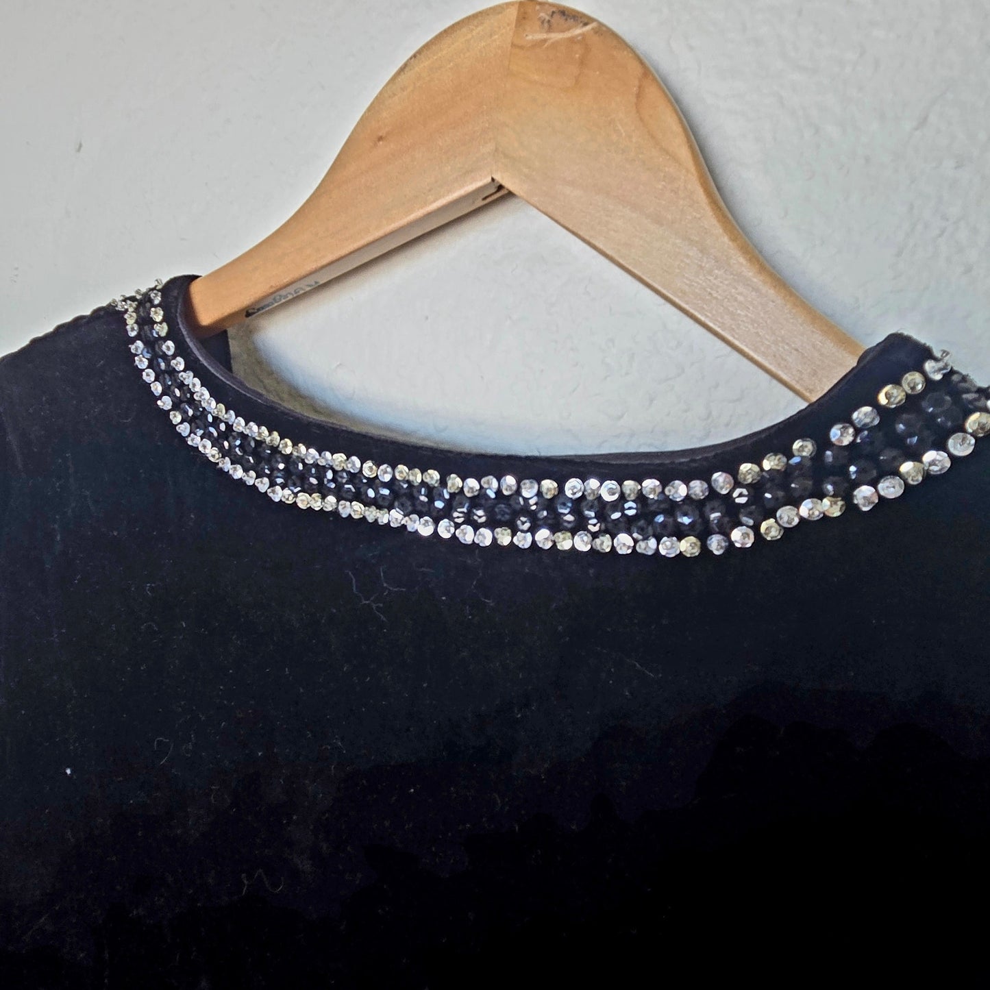 Velvet rhinestone wide sleeve witchy tunic top heart Bohemian Romantic
