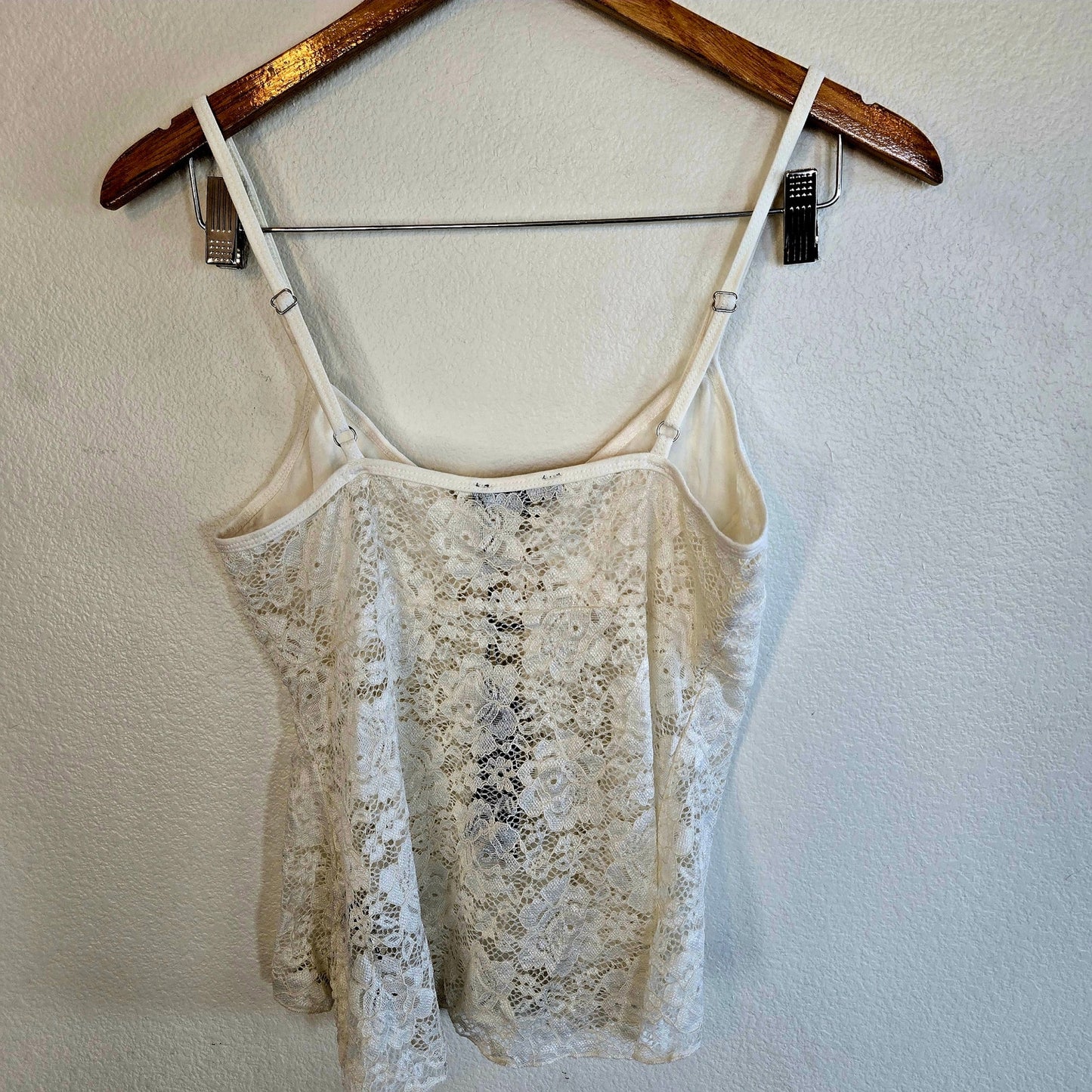 Size L – Current Mood Cream Lace Tie-Front Tank Top (NWT)