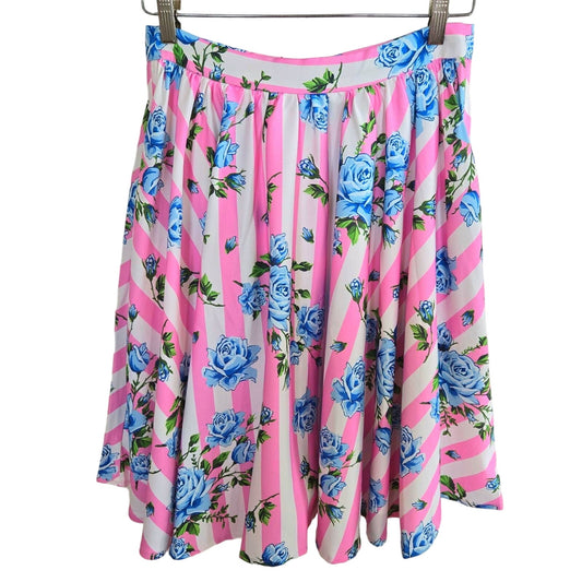 Sourpuss flowers and stripes skirt size medium excellent condition