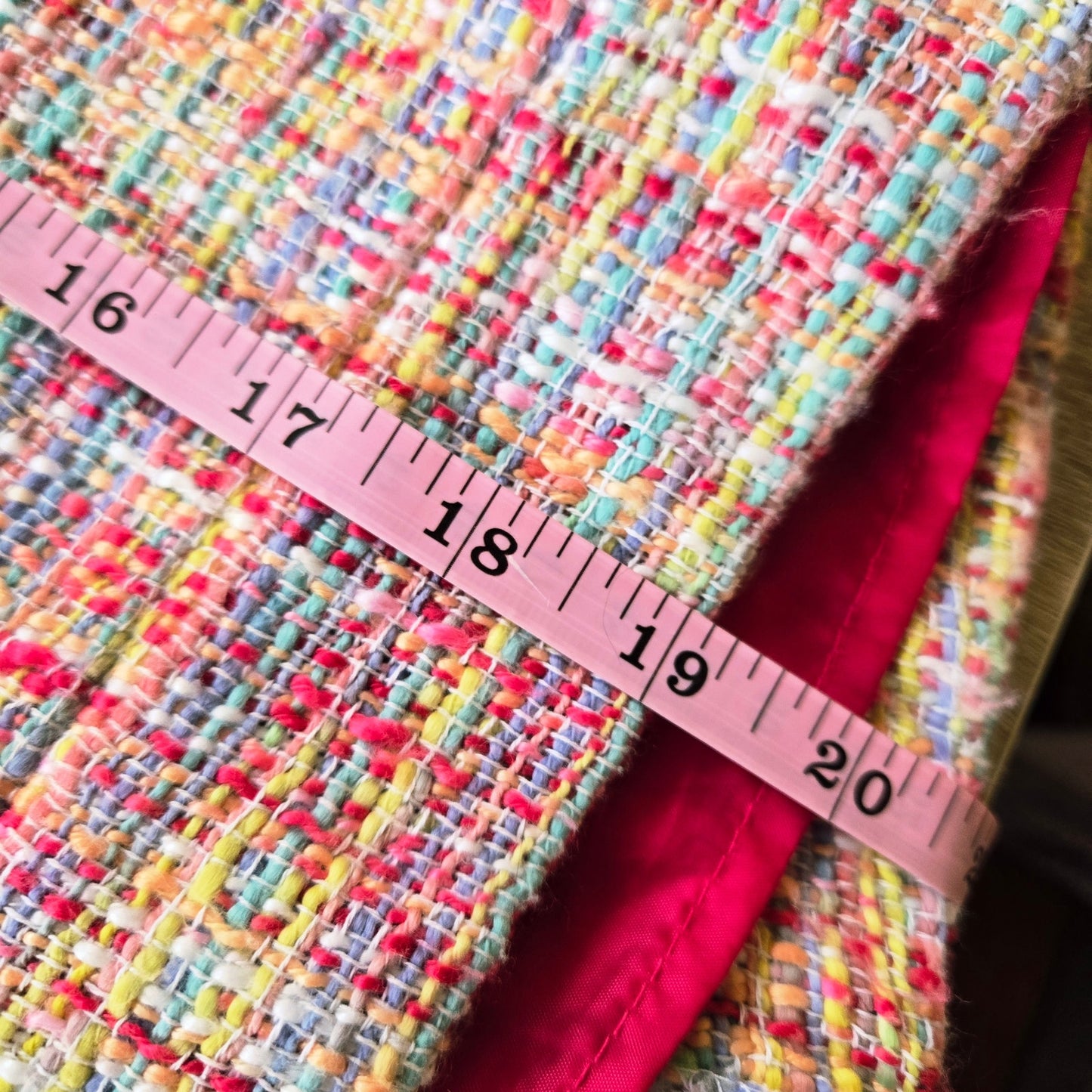 Size 4 Multicolor Tweed Mini Skirt Lined with Pockets