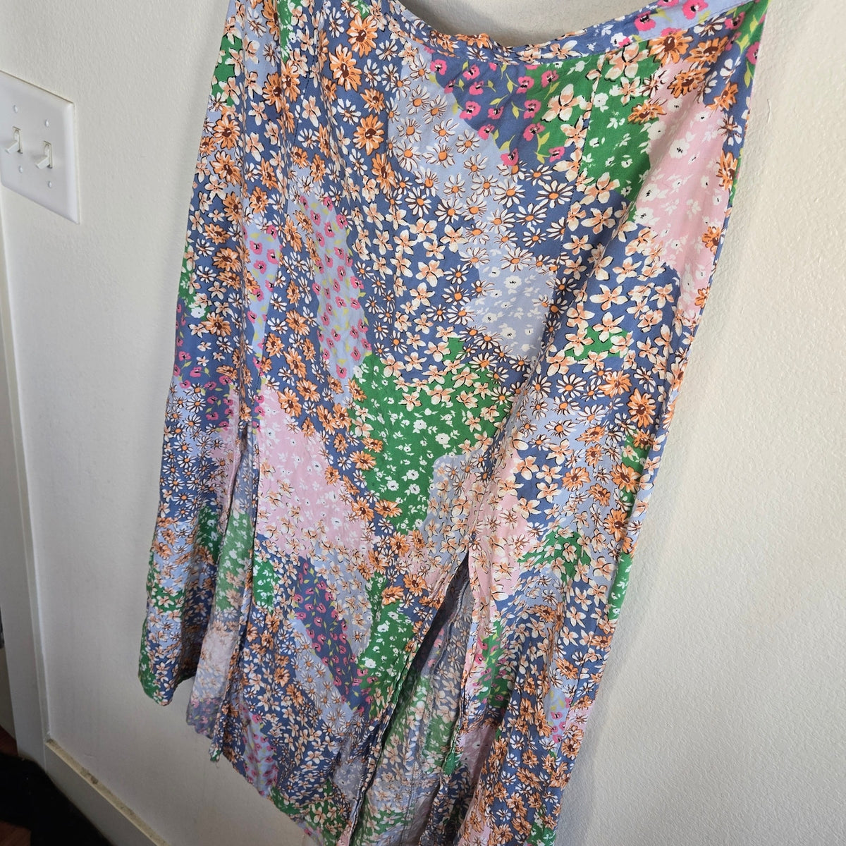 10 – Floral Godet Panel Midi Skirt by Topshop