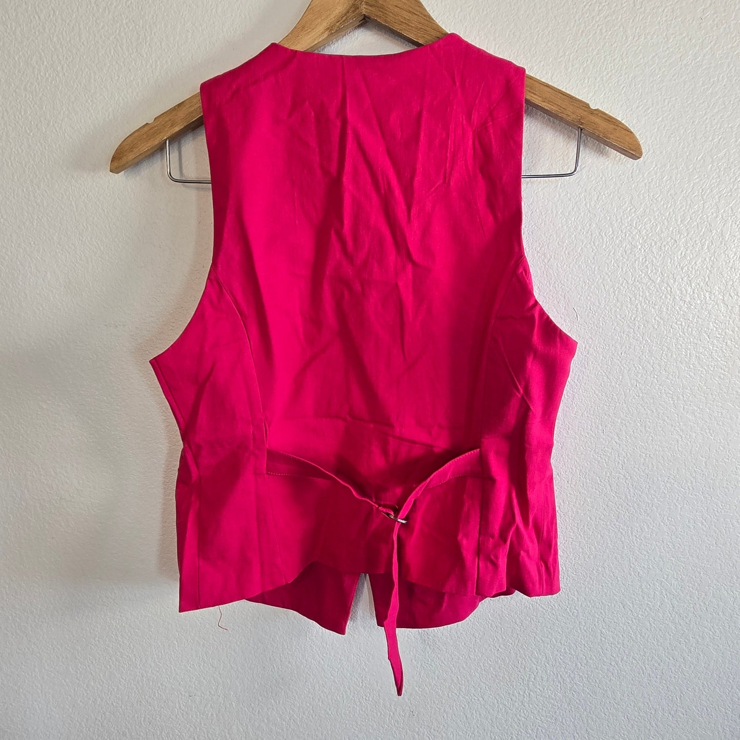 S/M Unique Vintage Hot Pink 2-Piece Western Set – Star Embroidered Flare Pants & Vest