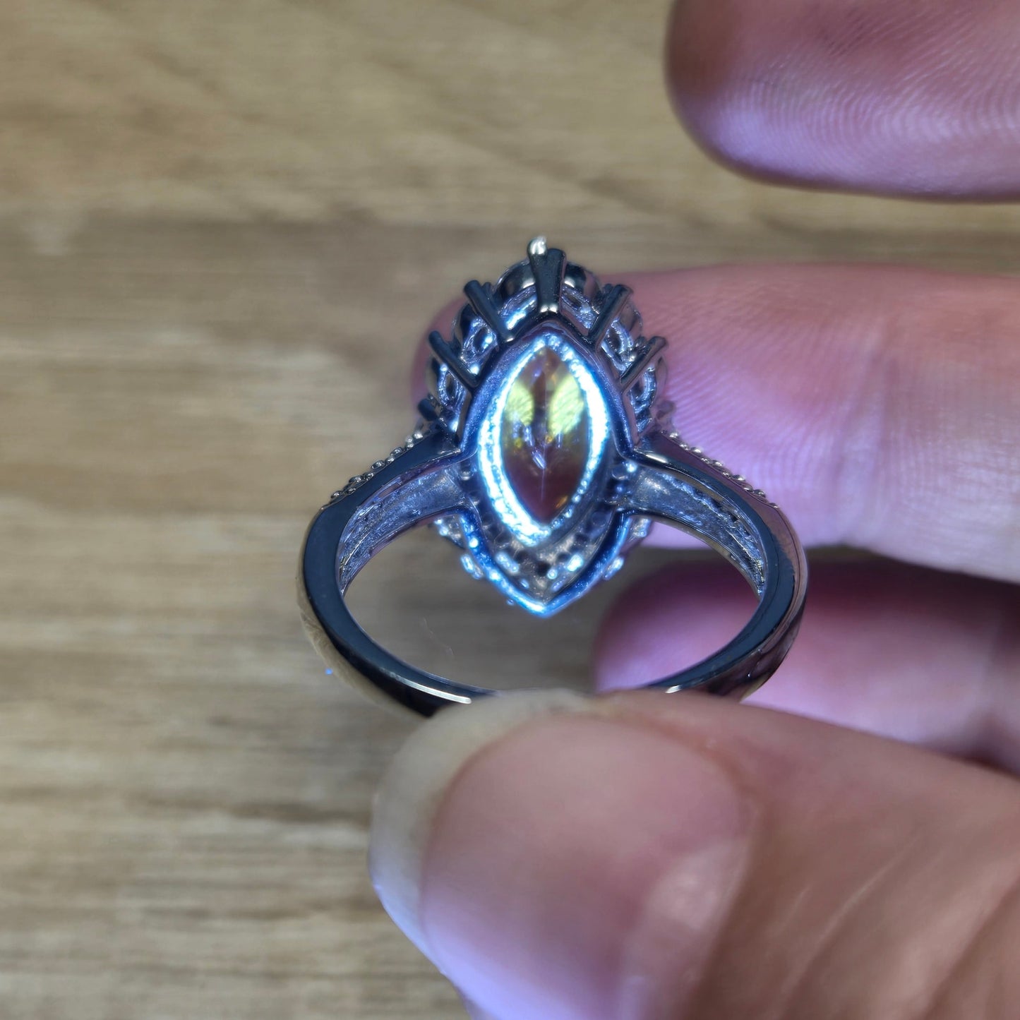 Size 8 Cocktail Ring with Large Canary Yellow Gemstone