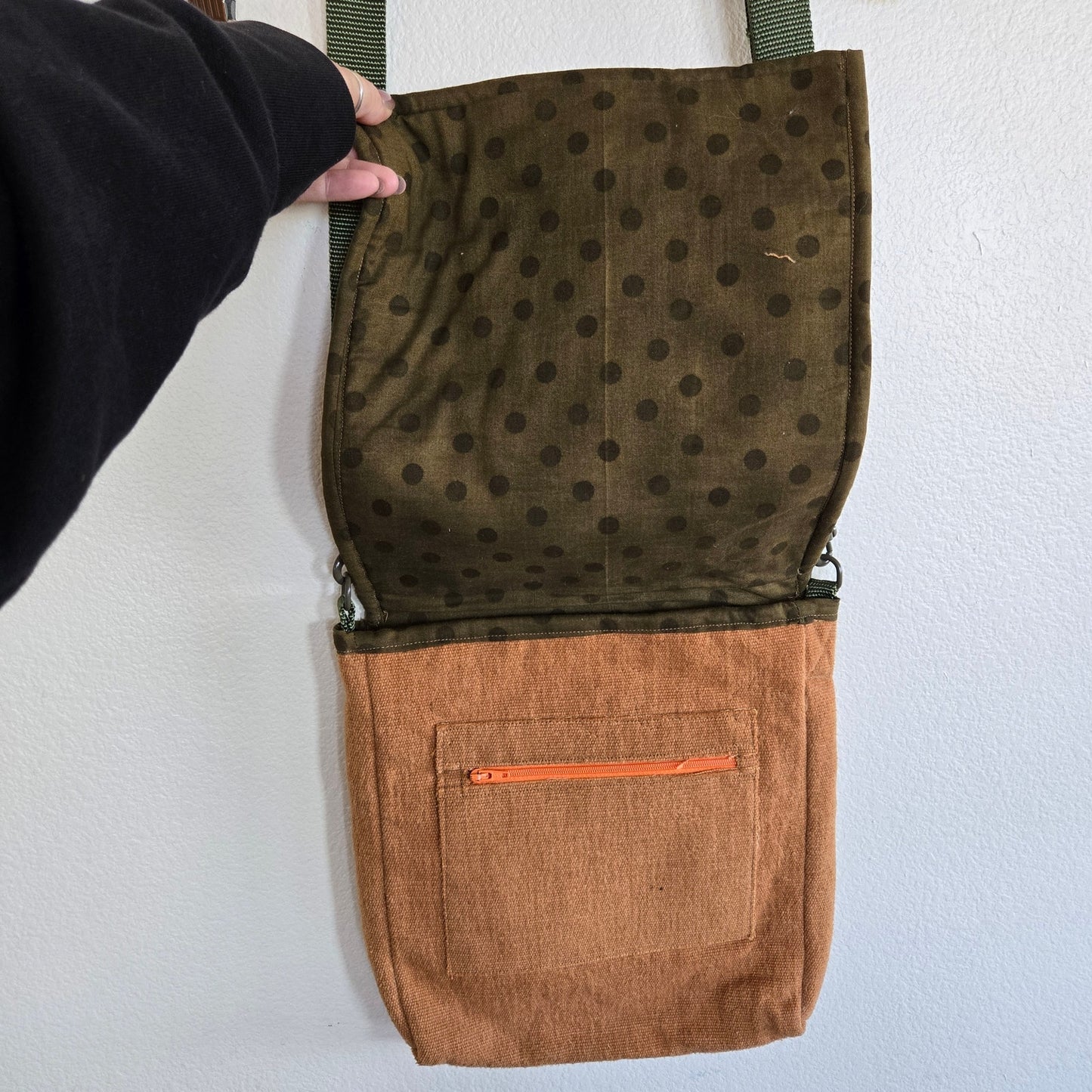 Canvas Floral Crossbody Purse – Tan & Butter Yellow Boho Hobo Bag