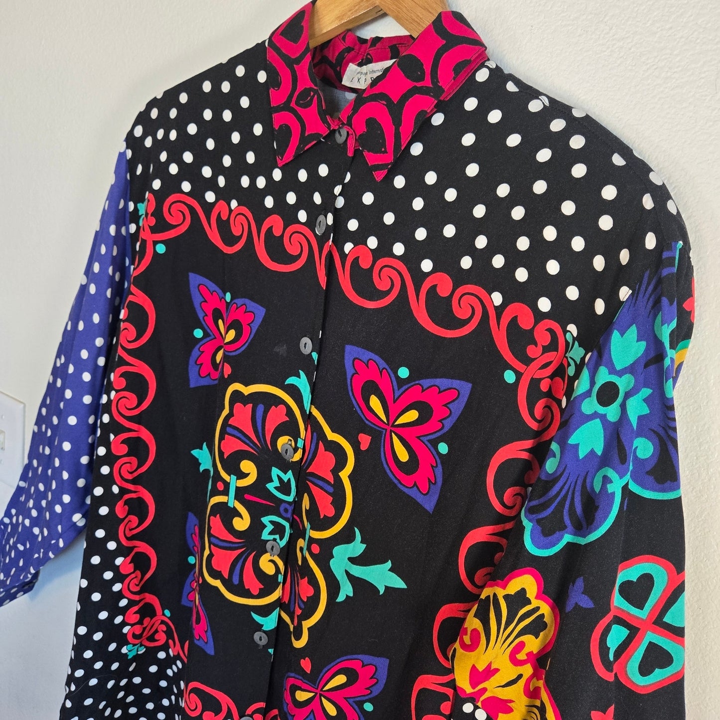 Size L - Vintage 1990s Express Rayon Shirt unique