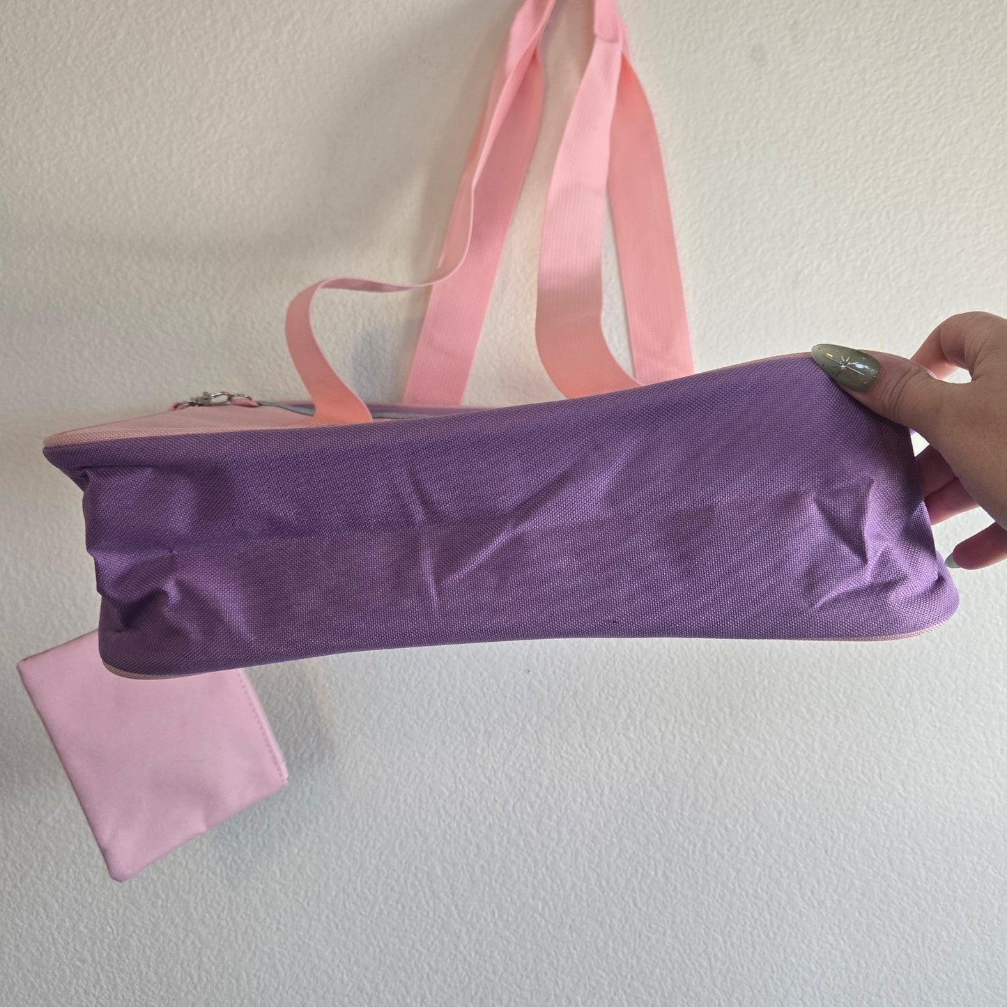 Kawaii Heart Ita Bag Pink & Purple Shoulder Tote – Pin Display Window Bag w/ Coin Purse