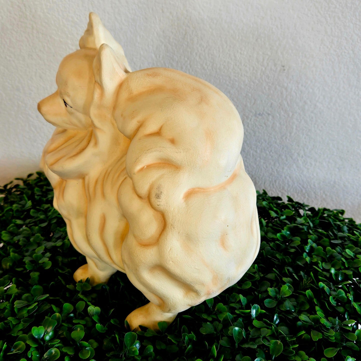 Vintage Ceramic Pomeranian Figurine – 1990s