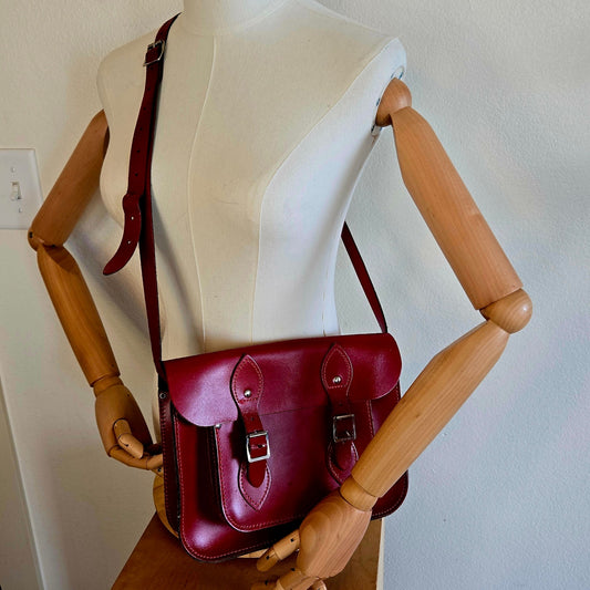 The Leather Satchel Co. Small Two-Pocket Satchel