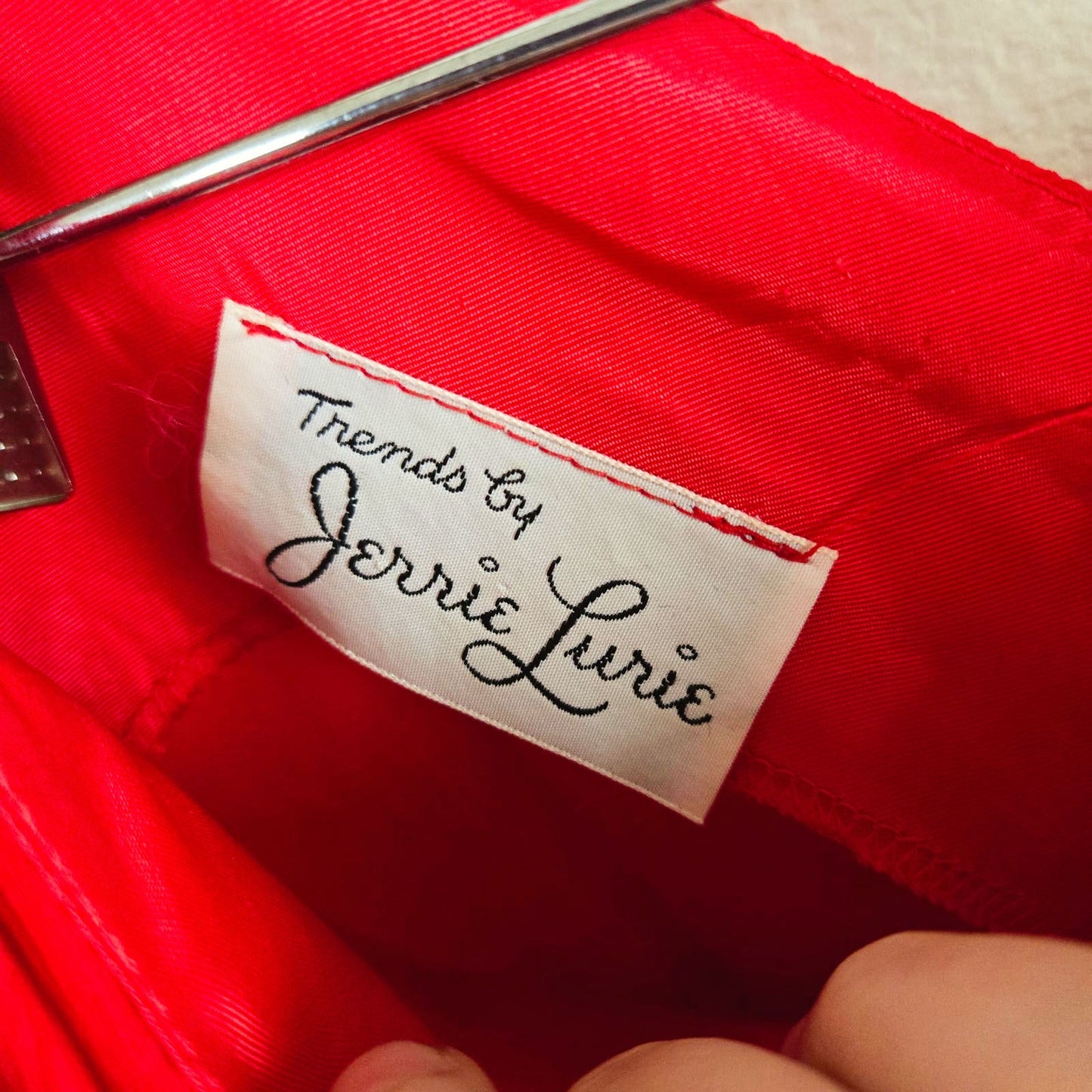 Size Medium Vintage 1960s Red Chiffon Dress