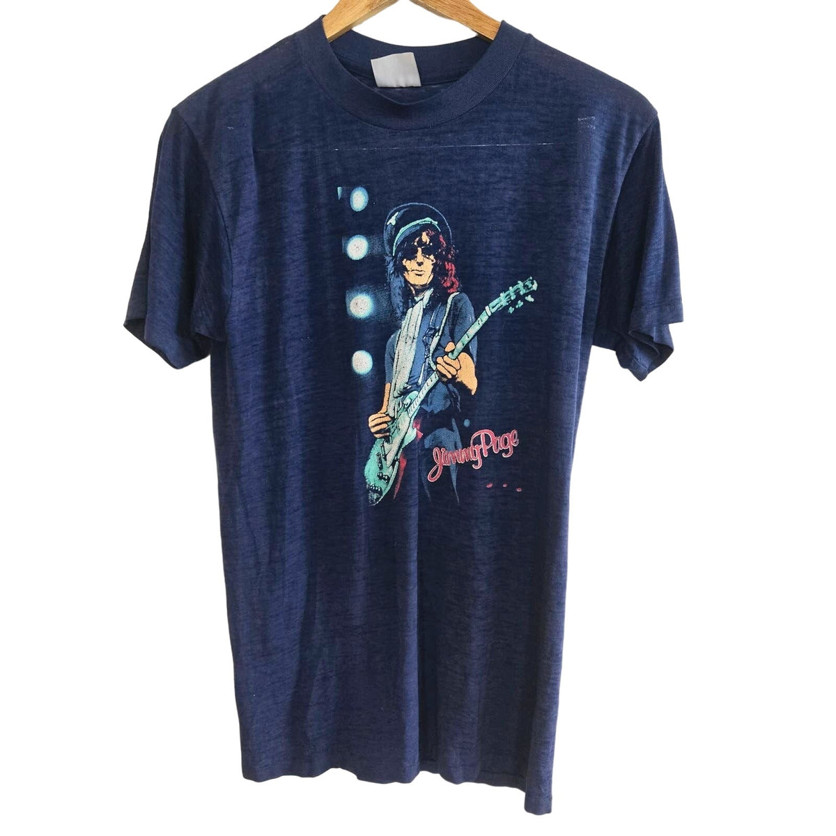 Size L – Rare Vintage Jimmy Page “The Firm” Band Tee – Single Stitch
