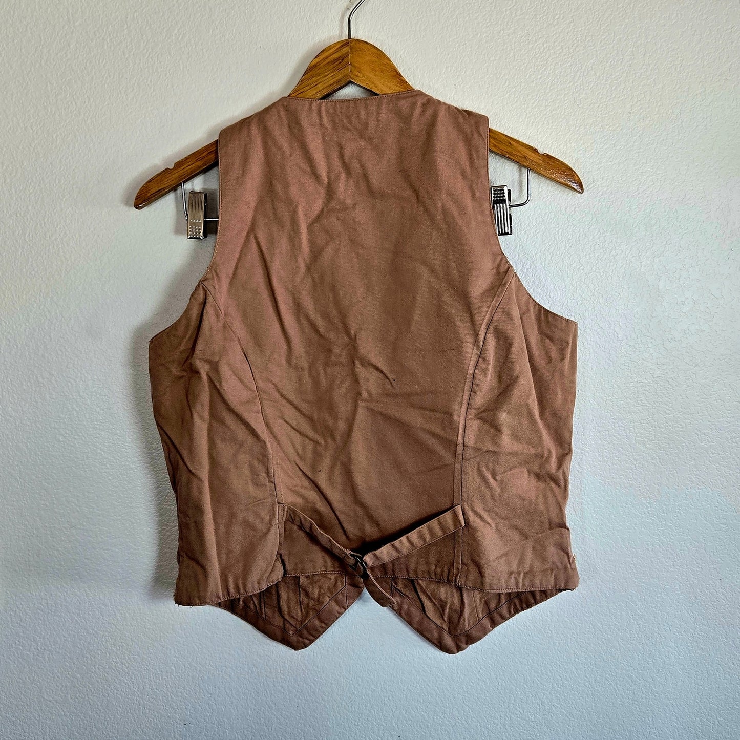 Size 10 –  Embroidered Cotton Vest in Tan
