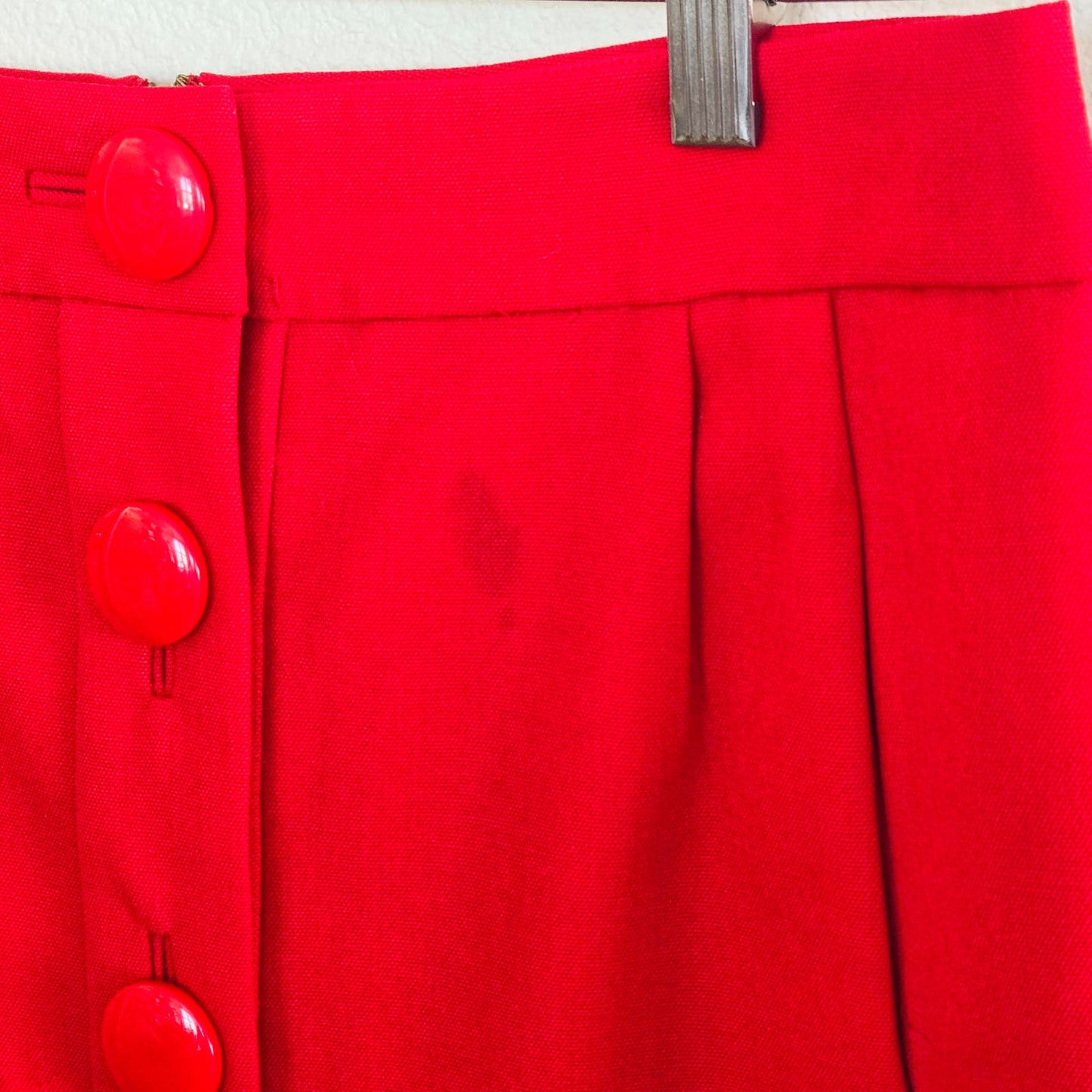 Medium Kate Spade Lipstick Red Button Front Skirt Retro Pinup Office Style