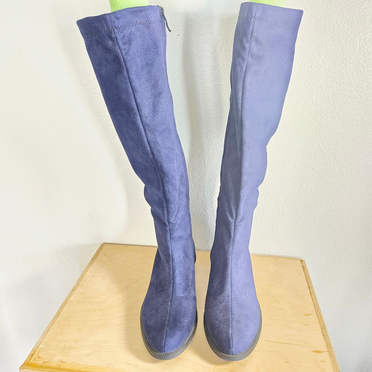 US 8 Bussola Siena Summit Knee-High Boots – Navy Microtec