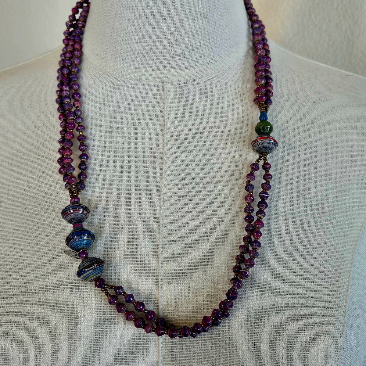 Beads for Life paper bead necklace crafted in Uganda