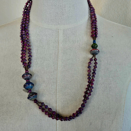 Beads for Life paper bead necklace crafted in Uganda