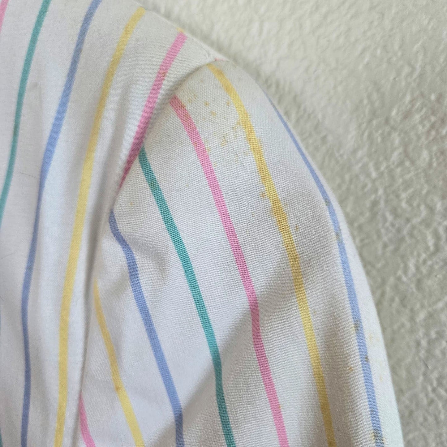 VINTAGE SAG HARBOR WHITE RAINBOW STRIPED BLAZER