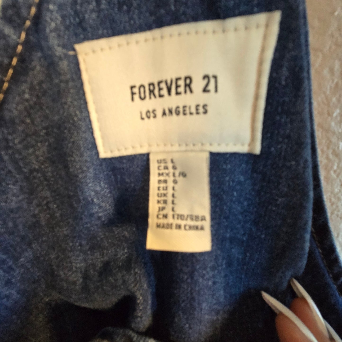 Size L – Eyeball Patch & Zip Front  Denim Utility Mini Dress