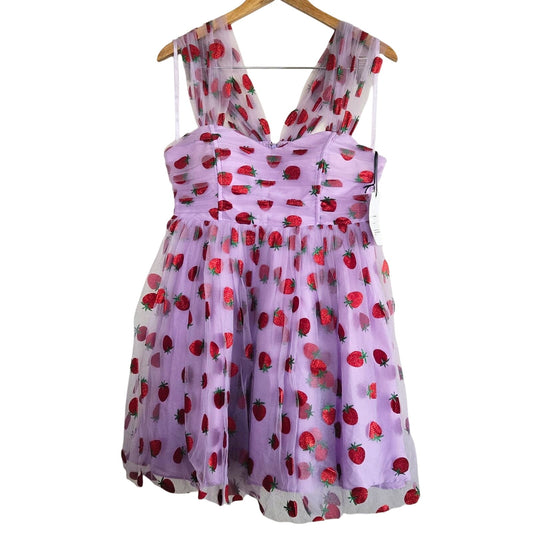 NWT UNIQUE VINTAGE STRAWBERRY SPARKLE DRESS