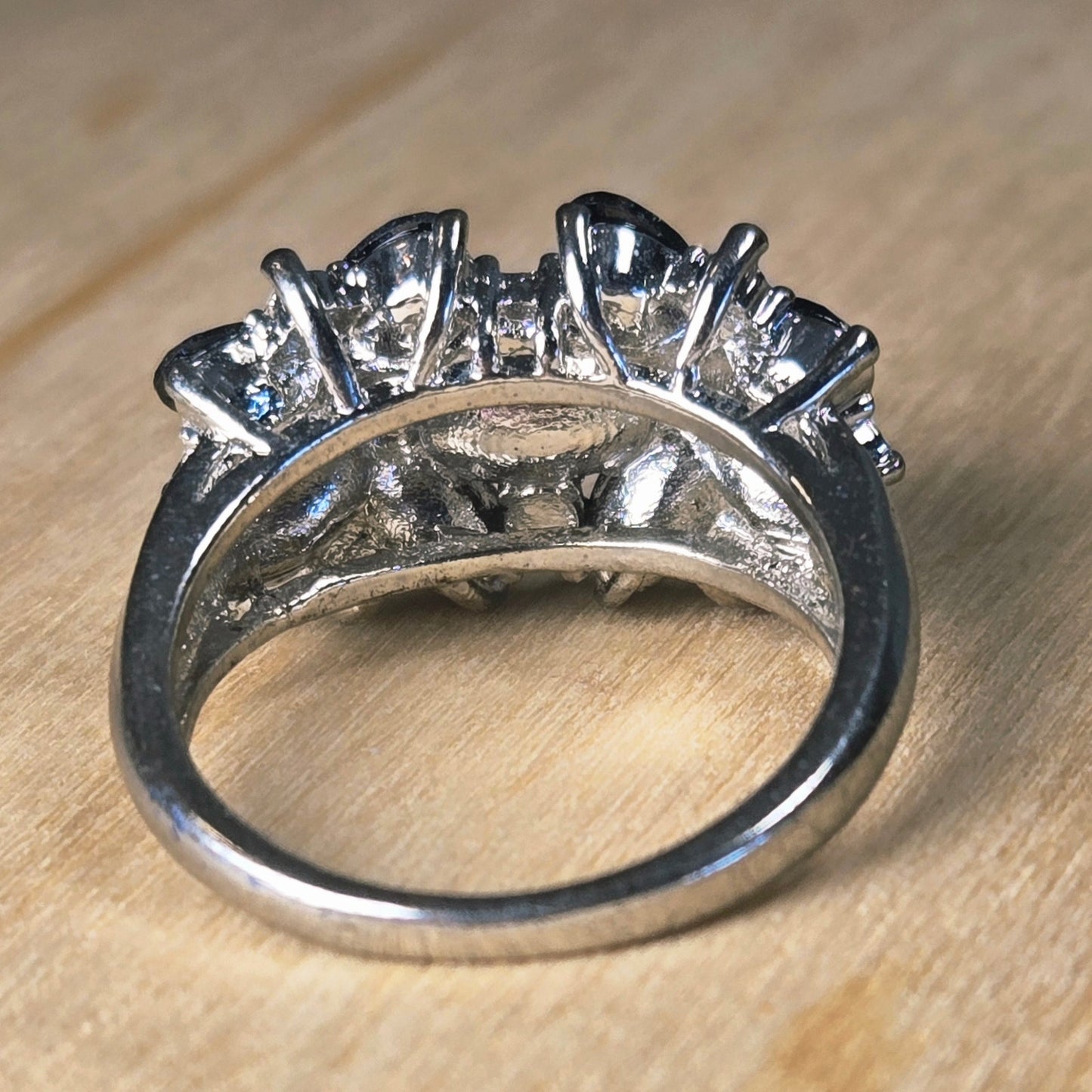 Size 6 | Black Zircon Floral Cluster Ring