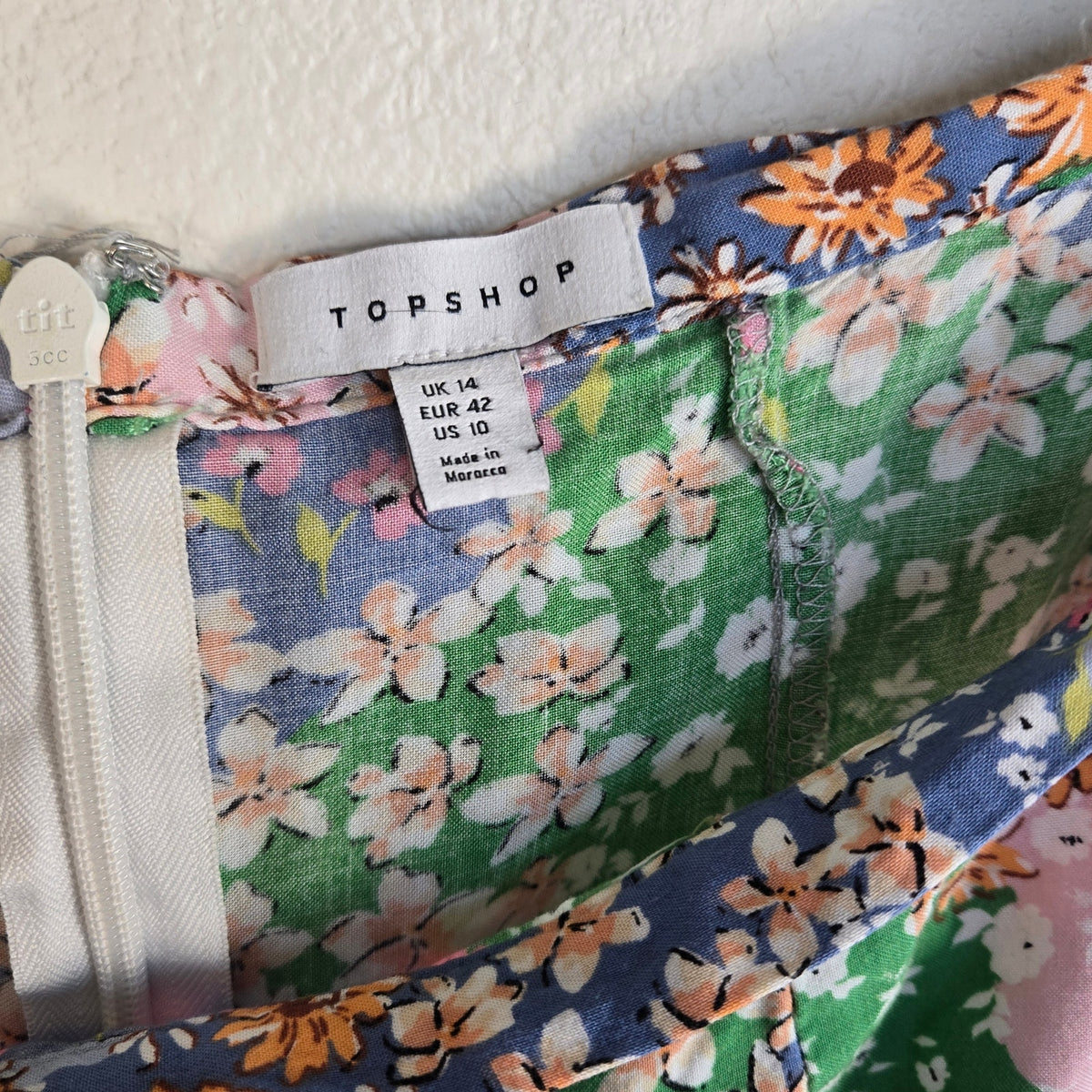 10 – Floral Godet Panel Midi Skirt by Topshop