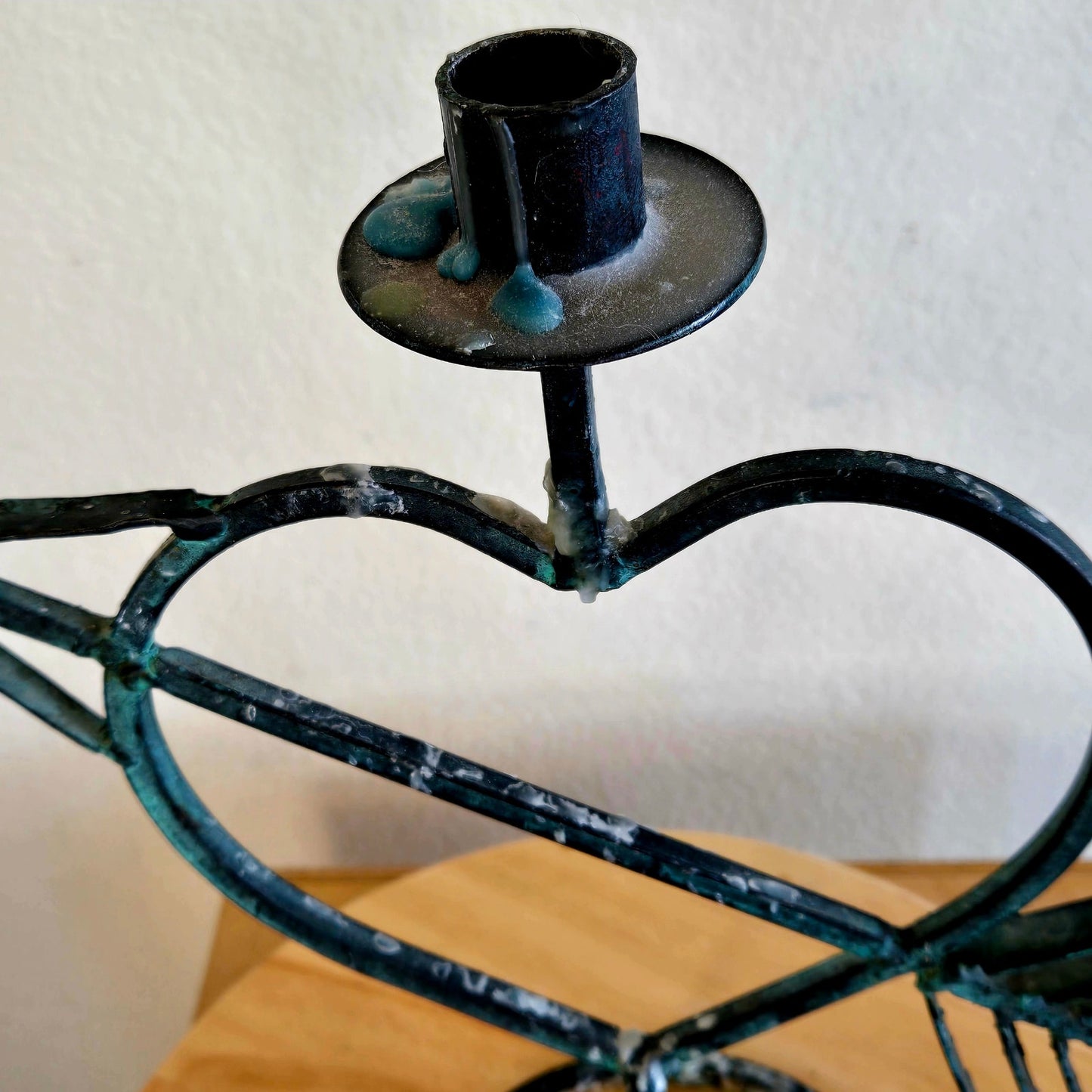 Iron Heart & Arrow Vintage Witchy Candlestick Holder