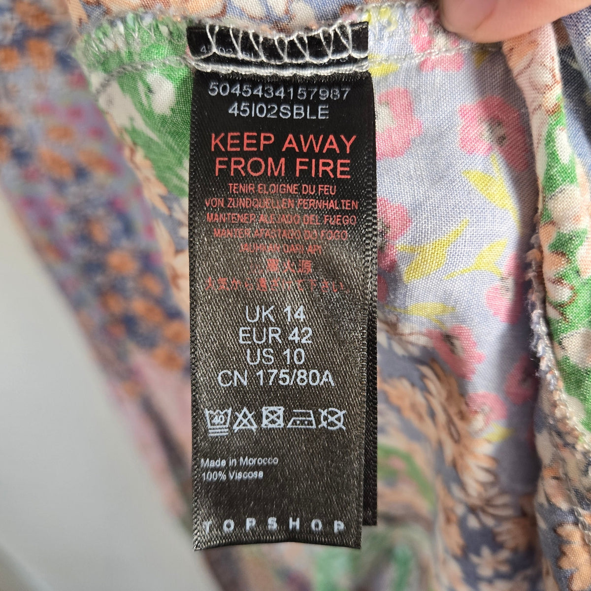 10 – Floral Godet Panel Midi Skirt by Topshop