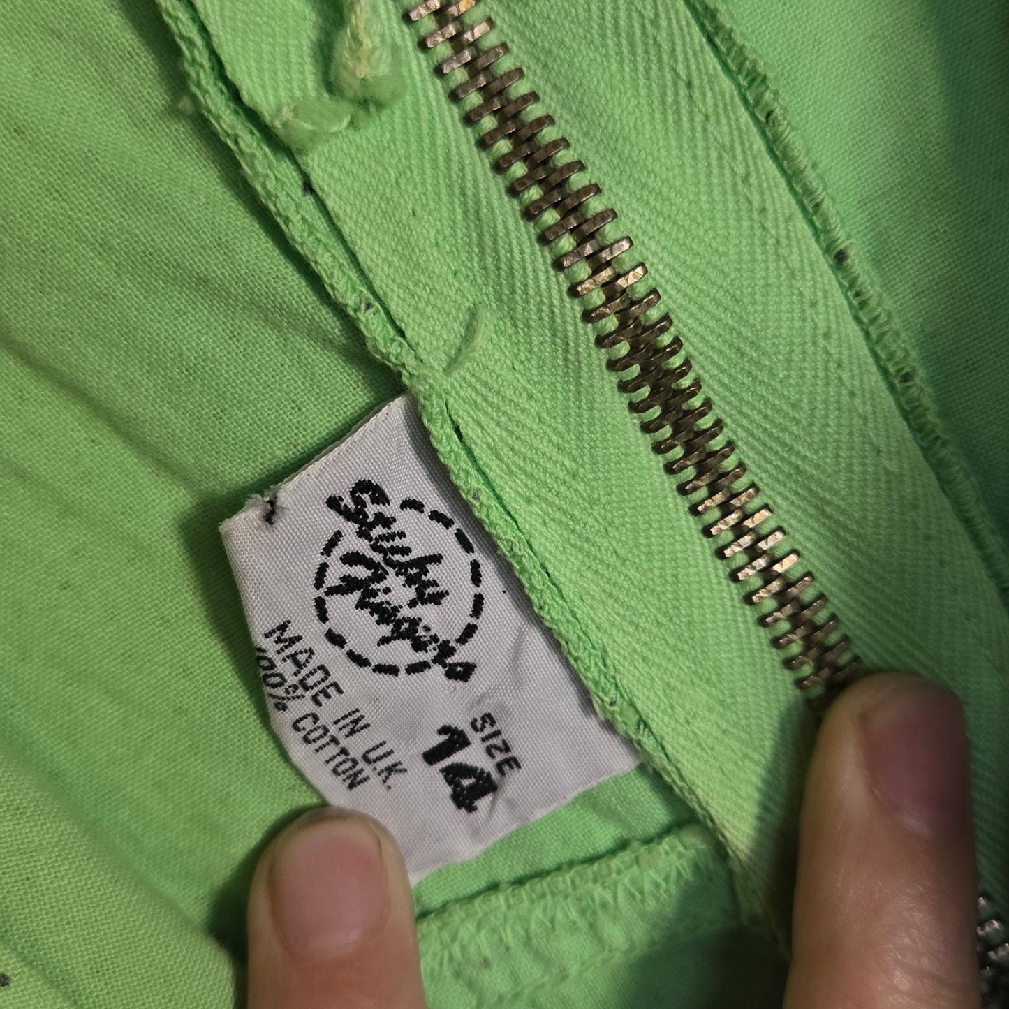 M – Vintage Pistachio Green Polka Dot 1980s Shift Dress by Stitchy Fingers