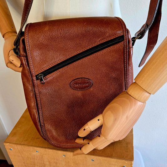 Overland Colorado Camel Brown Leather Crossbody Bag