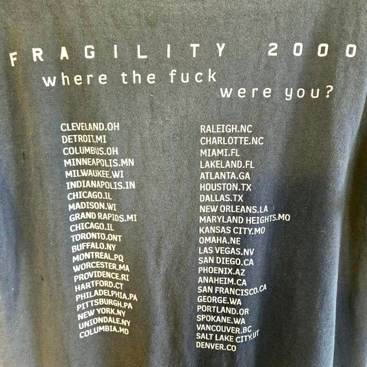 VINTAGE NIN NINE INCH NAILS THE FRAGILE 2000 TOUR T-SHIRT
