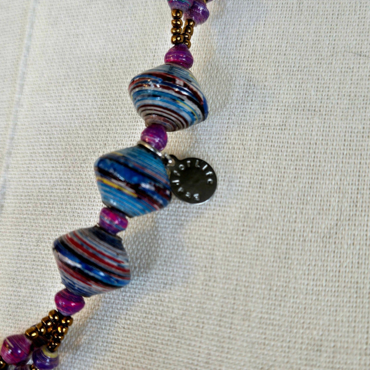Beads for Life paper bead necklace crafted in Uganda