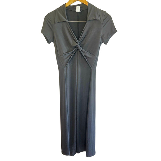 Vintage y2k Twist front to Maxi short sleeve top with color 1990's Whimsygoth festival