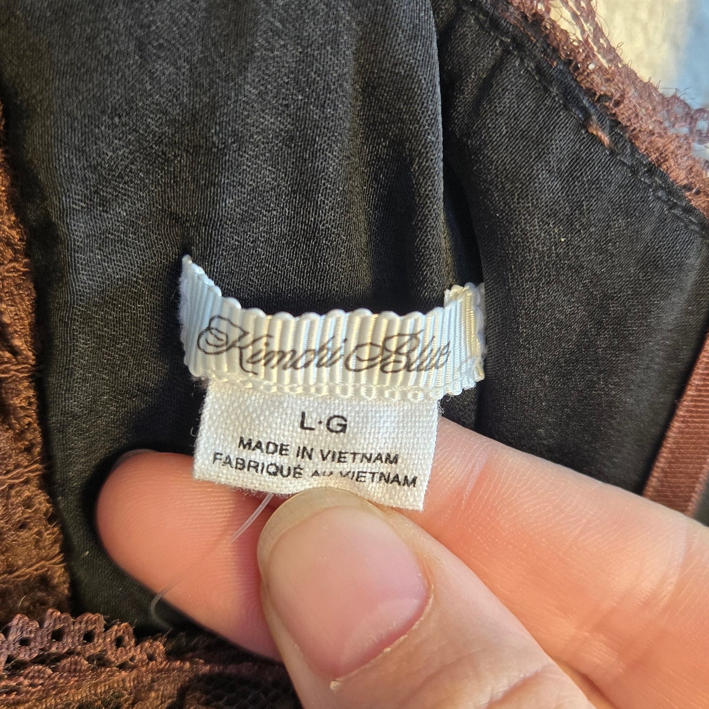 Size L – NWT Kimchi Blue cocoa lace babydoll mini dress